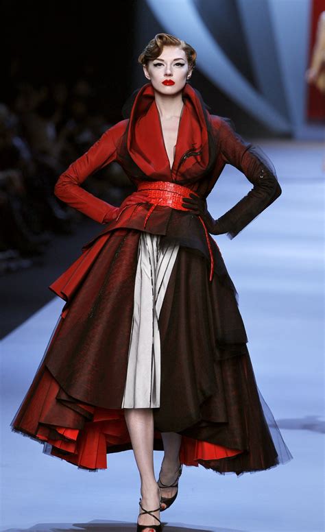 dior red coat 2011|christian Dior haute couture.